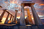 The Greek Doric Temple of Aphaia 500BC  Aegina, Greek Saronic Islands