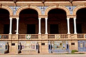 Arches at the Plaza de Espana Seville Spain