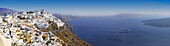 Panoramic photo of Thira, Santorini, Greece