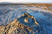 Mud erupting from a mud volcano, Qobustan, Azerbaijan