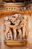 India - Madhya Pradesh - Khajuraho - erotic sculpture on the Lakshmana temple