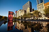 The Crown Fountain by Spanish artist Jaume Plensa in Millennium Park in Chicago, IL, USA