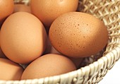 CHICKEN EGGS IN BASKET