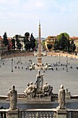 Italy, Lazio, Rome, Piazza del Popolo from the Pincio