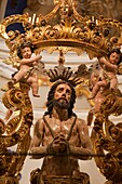 Church of the Carmen of Antequera  Altar of Ecce Homo, considered the most refined piece of rococo of Antequera, Antequera, Andalusia, Spain