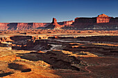 View of Canyons of Green River, White Rim Drive, White Rim Trail, Island in the Sky, Canyonlands National Park, Moab, Utah, Southwest, USA, America