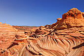 Red sandstone cones in the sunlight, Coyote Buttes, Paria Canyon, Vermilion Cliffs National Monument, Arizona, Southwest, USA, America