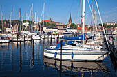 Schiffe im Hafen, Flensburg, Flensburger Förde, Ostsee, Schleswig-Holstein, Deutschland, Europa