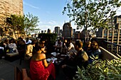 New York - United States, Soho, The bar on the rooftop terrace of the Hotel A60 Thompson