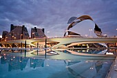 Spain-Valencia Community-Valencia City-The City of Arts and Science built by Calatrava-Tye Palace of Arts