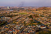 Africa, South Africa, Gauteng Province, Johannesburg city, Soweto (South Western Township), view over Maponya Mall from a captive balloon