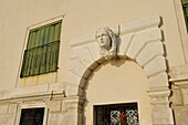 Italy, Venice, Facade House, Hall stone sculptured
