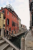 Italy, Venice, City center, Channel(Canal), Bridge(Deck), Alley