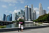 Asia, Southeast Asia, Singapore, Business center, skyscrapers