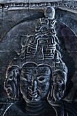 Myanmar (Burma), Mandalay State, Bagan (Pagan), Old Bagan, Nanpaya Temple (Pahto Nanpaya, 11th), rock sculptures of the Hindu God Brahma, the temple counts 8 of them