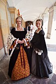 England,London,Hampton Court Palace,Women in Period Costume