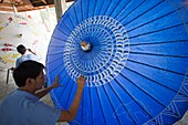 Thailand,Chiang Mai,Borsang Umbrella Village,Umbrella Painting