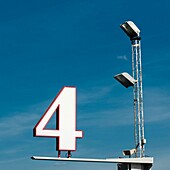 Sign Four on a roof