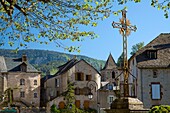 France, Lozère (48), Canourgue, the village has retained a historic center consists of narrow streets and historic buildings