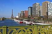 France, Paris (75), the Seine, beaugrenelle, the Eiffel Tower listed building