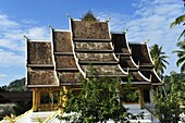 Asia, Southeast Asia, Laos, Luang Prabang, Haw Pha Bang temple in the Royal Palace