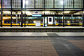 Deserted train station in The Hague, Netherlands at night., Train station