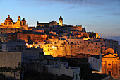 Old town of Ostuni in the evening light, Apulia, Italy