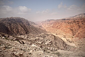 View of surrounding mountains, Dana nature reserve, UNESCO world heritage, Dana, Jordan, Middle East, Asia