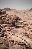 Theater aus Sandstein gemeißelt, Petra, UNESCO Weltkulturerbe, Wadi Musa, Jordanien, Naher Osten, Asien