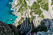 Via Krupp, Capri city, Capri, Campania, Italy