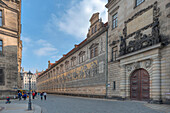 The Fuerstenzug at Augustusstrasse, Dresden, Saxony, Germany, Europe