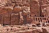 Jordan, Petra-Wadi Musa, Ancient Nabatean City of Petra, the Urn Tomb