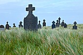 Teachlach Éinne graveyard and church  Killeany Village, Inishmore Island, Aran Islands, Galway County, West Ireland, Europe