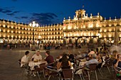 Plaza Mayor, Main Square, terrace, Salamanca, Castilla y León, Spain