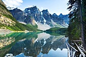 Moraine Lake and Wenkchemna Peaks, Banff National Park Alberta Canada