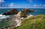 Covachos beach in Santa Cruz de Bezana, Cantabria, Spain.