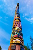 Saxman totem poles largest collection of totem poles in the world, Saxman, near Ketchikan, Southeast Alaska USA