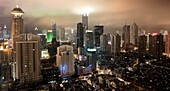 View of Shanghai city sky line. China country