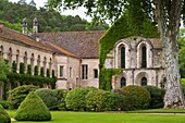 The historic abbey of Fontenay, Burgundy, France, Europe
