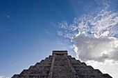 One of the new seven wonders of the world, The Kukulkan Pyramid or â€œEl Castilloâ€? in Chichen Itza, Yucatan Peninsula, Mexco
