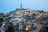 view of matera, basilicata, italy, europe