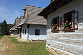 Traditional architecture displayed at the Open air Museum of Slovak Village in Martin, Slovakia