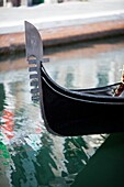 Detail of a gondola ´ferro di prua´ or prow iron, Venice, Italy