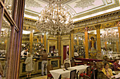 Indoor view of Cafe San Carlo, Torino, Piemont, Italy