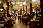 Interior design of the Cafe Tortoni, Avenida de Mayo, since 1958, Buenos Aires, Argentina