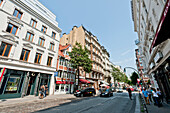 Strasse im Stadtviertel St. Georg, Hamburg, Deutschland, Europa
