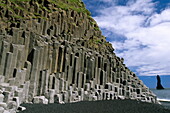 Basaltsäulen am Strand, Vik i Myrdal, Island, Europa