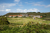 Houses at the New Grimsby, Tresco, Isles of Scilly, Cornwall, England