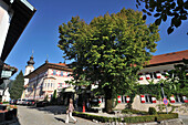 View of Hotel and Restaurant, Aschau, Chiemgau, Bavaria, Germany, Europe