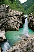 Soca river in National Park of Triglavski, Slovenia